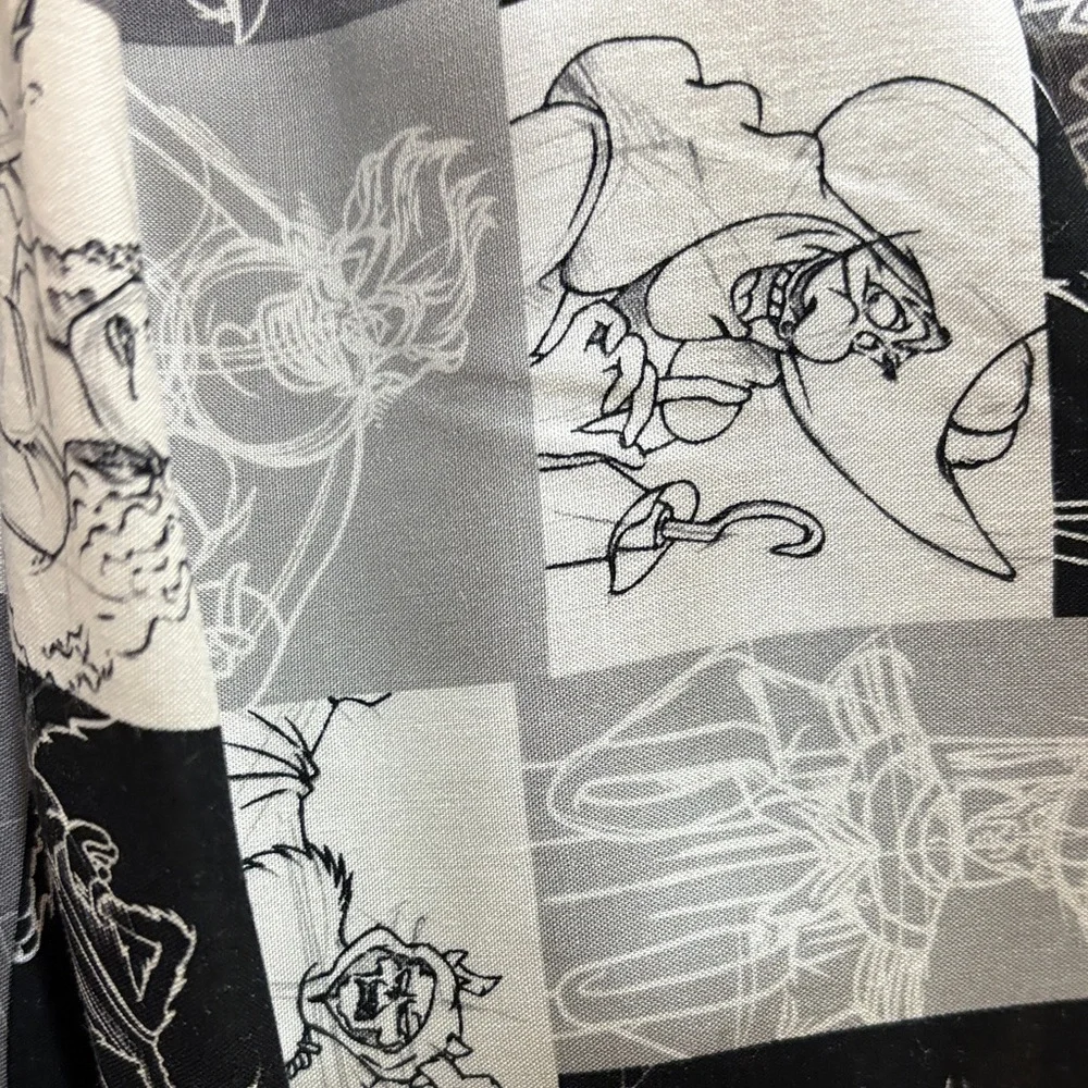 Disney Villians Black and White Patterned Scarf